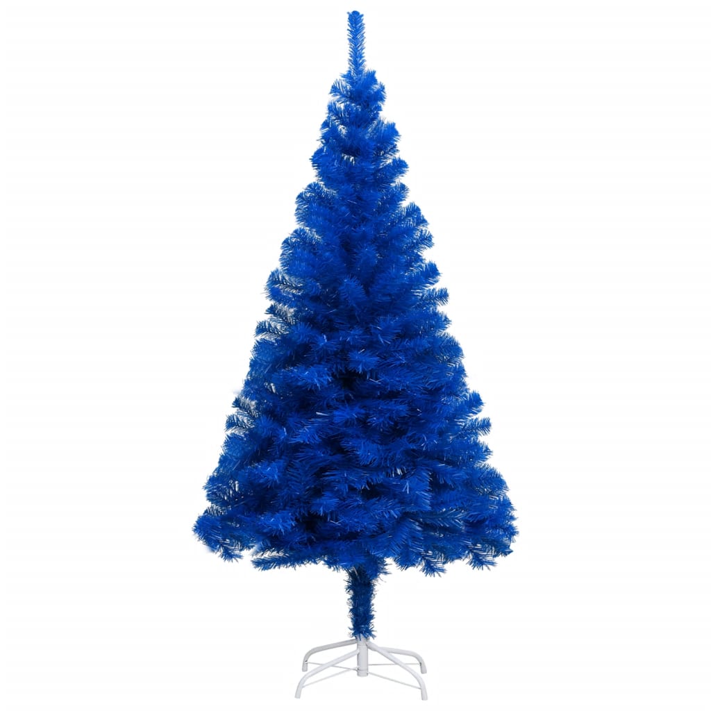 Artificial Pre-lit Christmas Tree with Ball Set Blue 120 cm PVC