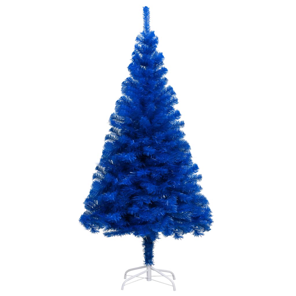 Artificial Pre-lit Christmas Tree with Ball Set Blue 150 cm PVC