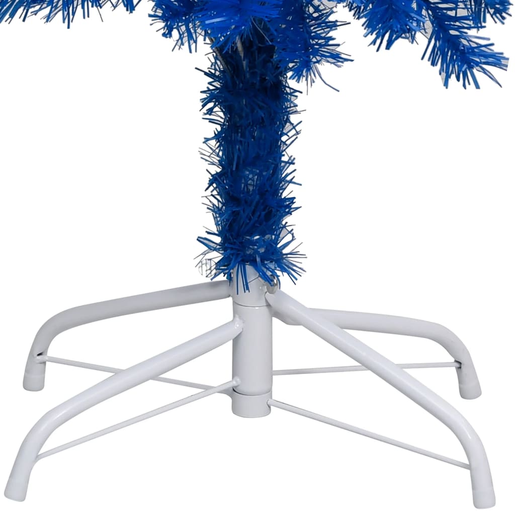 Artificial Pre-lit Christmas Tree with Ball Set Blue 240 cm PVC