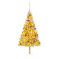 Artificial Pre-lit Christmas Tree with Ball Set Gold 210 cm PET