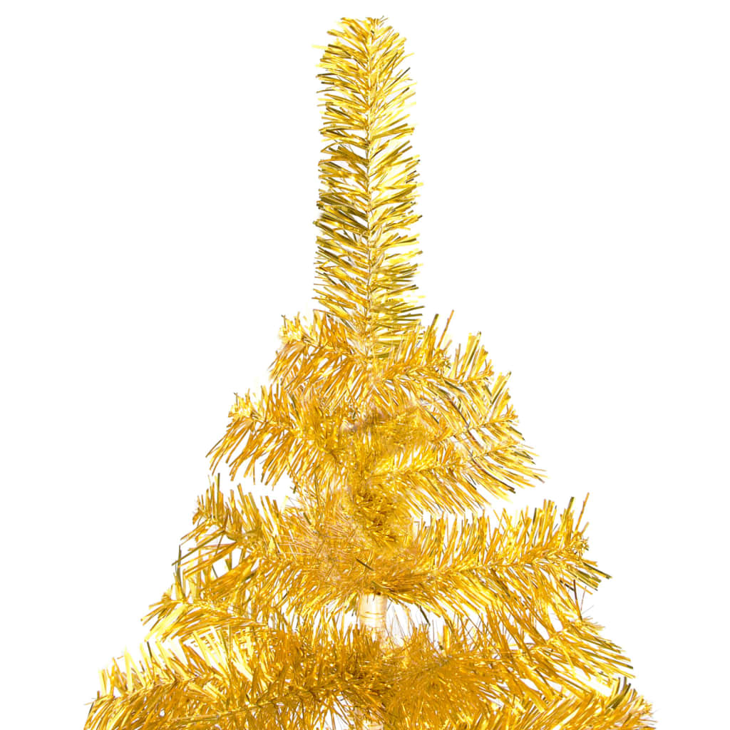 Artificial Pre-lit Christmas Tree with Ball Set Gold 240 cm PET