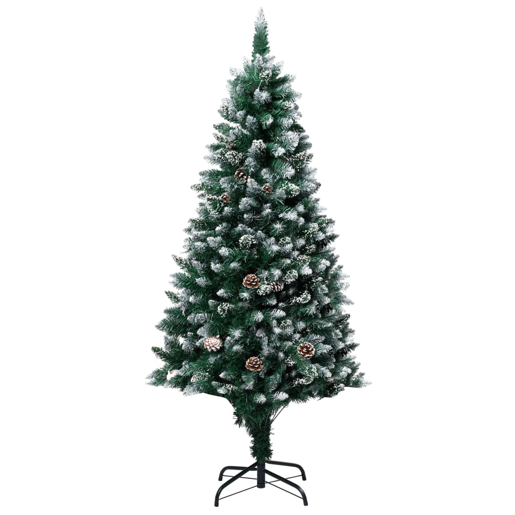 Artificial Pre-lit Christmas Tree with Ball Set&Pine Cones 150 cm