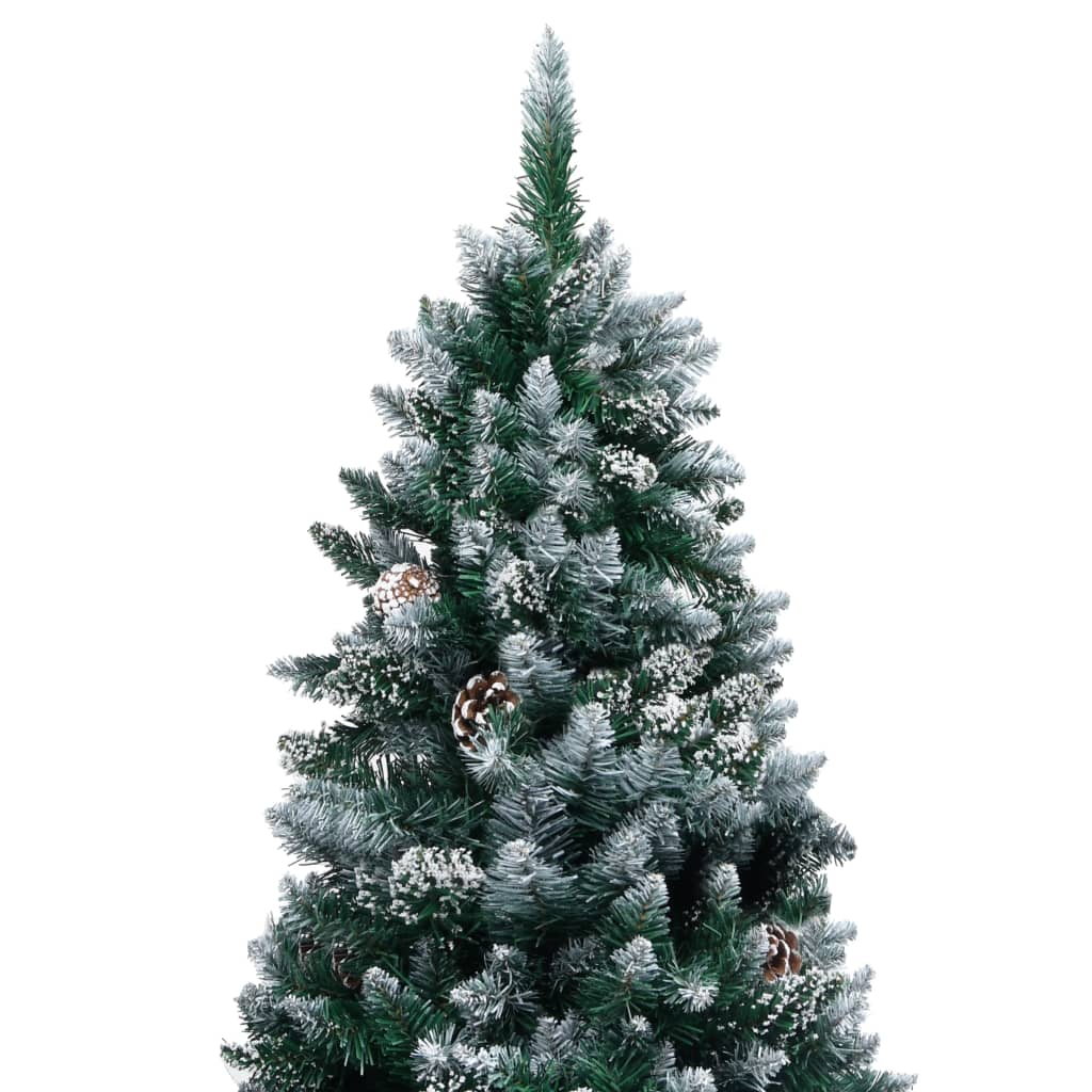 Artificial Pre-lit Christmas Tree with Ball Set&Pine Cones 180 cm