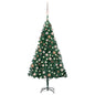 Artificial Pre-lit Christmas Tree with Ball Set Green 120 cm PVC