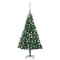 Artificial Pre-lit Christmas Tree with Ball Set Green 180 cm PVC