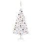 Artificial Pre-lit Christmas Tree with Ball Set White 150 cm PVC