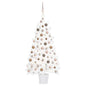 Artificial Pre-lit Christmas Tree with Ball Set White 90 cm