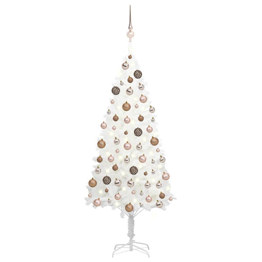 Artificial Pre-lit Christmas Tree with Ball Set White 120 cm