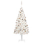 Artificial Pre-lit Christmas Tree with Ball Set White 210 cm