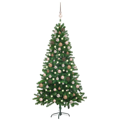 Artificial Pre-lit Christmas Tree with Ball Set 150 cm Green