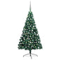 Artificial Half Pre-lit Christmas Tree with Ball Set Green 180 cm