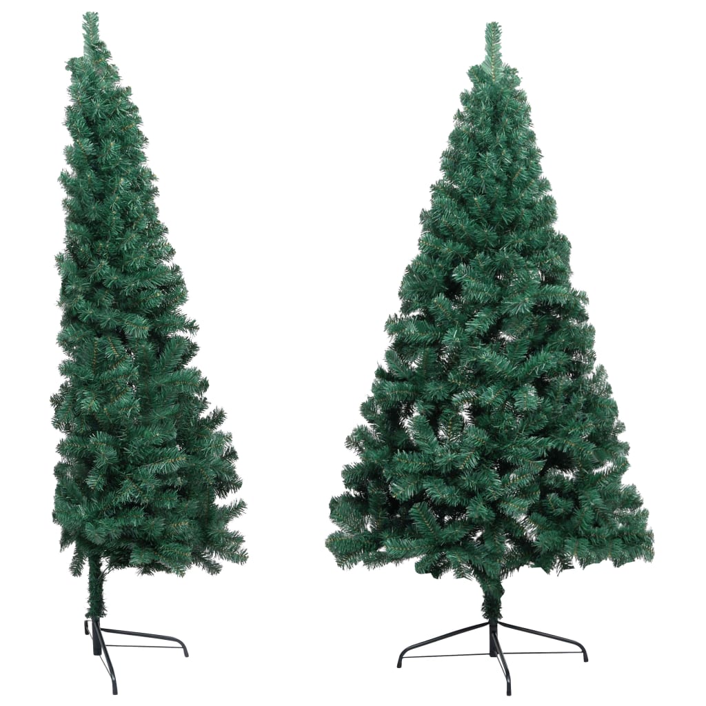 Artificial Half Pre-lit Christmas Tree with Ball Set Green 210 cm