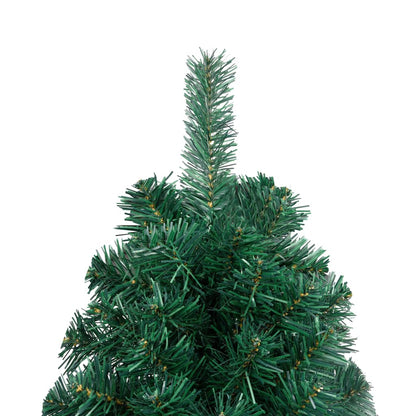 Artificial Half Pre-lit Christmas Tree with Ball Set Green 210 cm