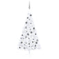 Artificial Half Pre-lit Christmas Tree with Ball Set White 150 cm