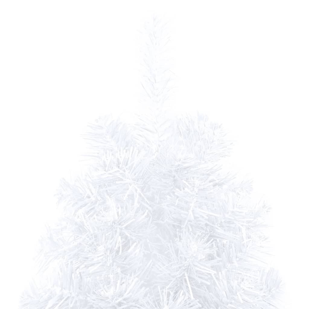 Artificial Half Pre-lit Christmas Tree with Ball Set White 180 cm