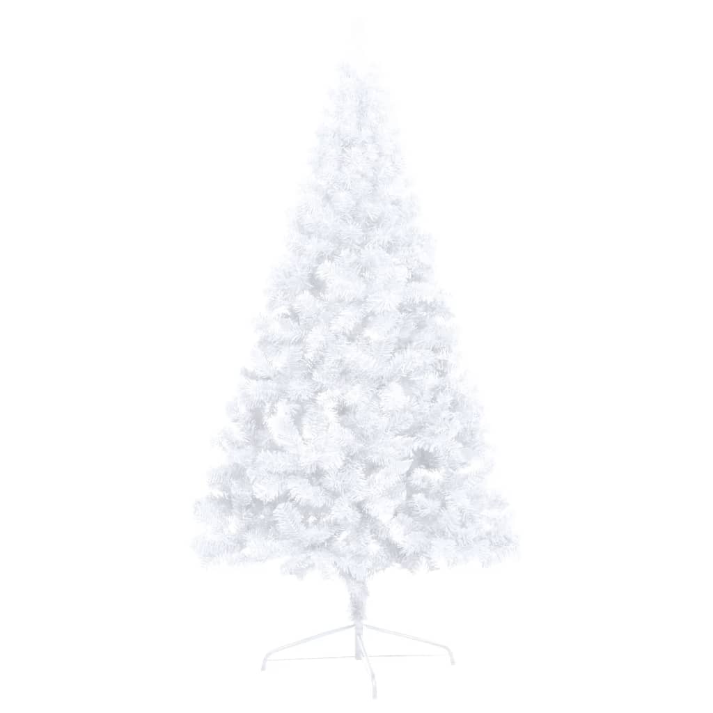 Artificial Half Pre-lit Christmas Tree with Ball Set White 210 cm