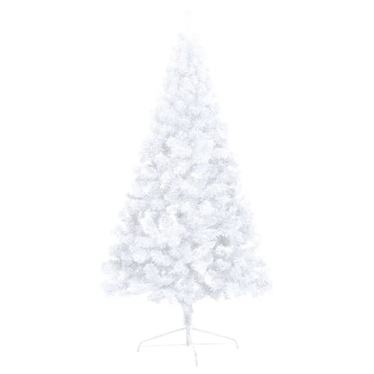 Artificial Half Pre-lit Christmas Tree with Ball Set White 210 cm