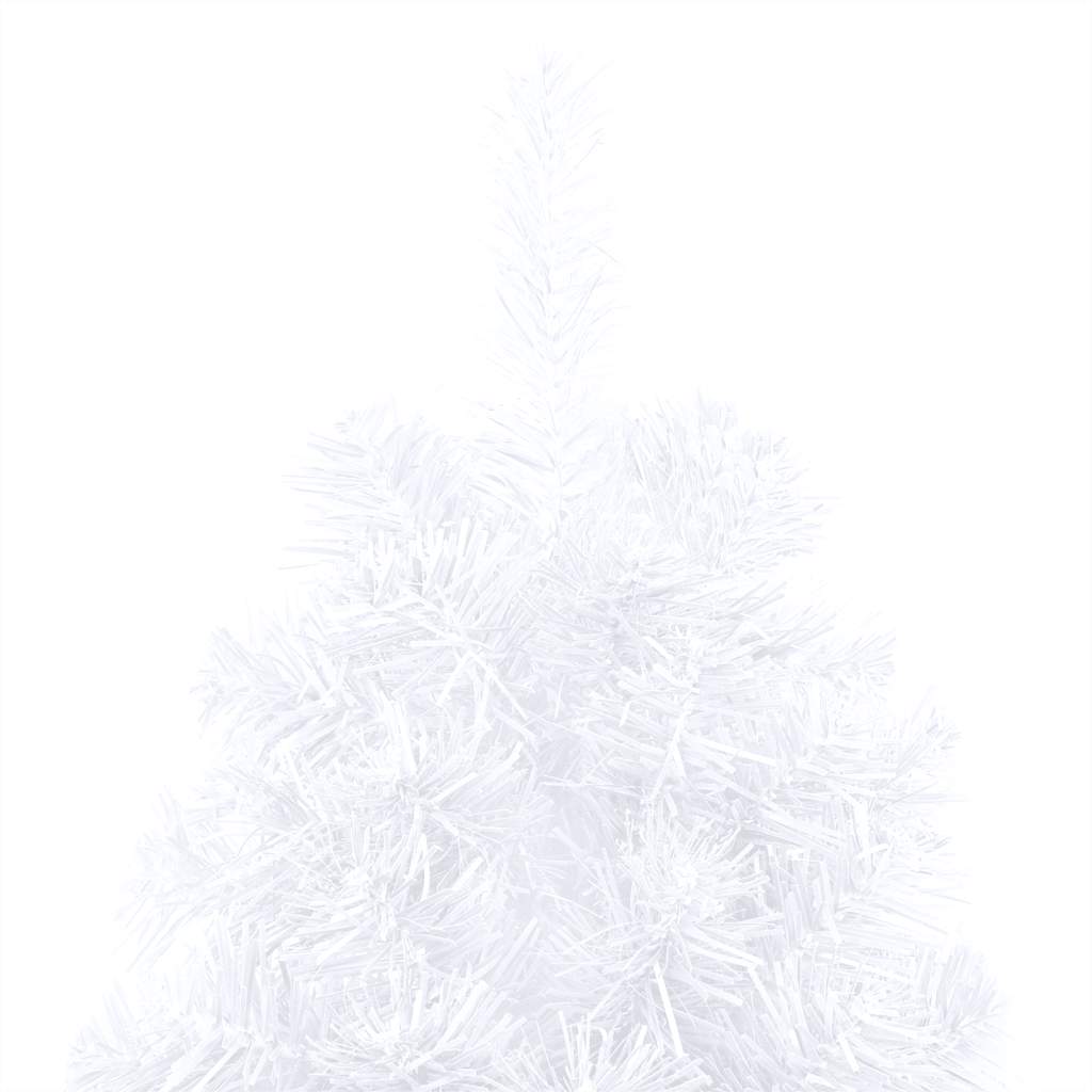 Artificial Half Pre-lit Christmas Tree with Ball Set White 240 cm