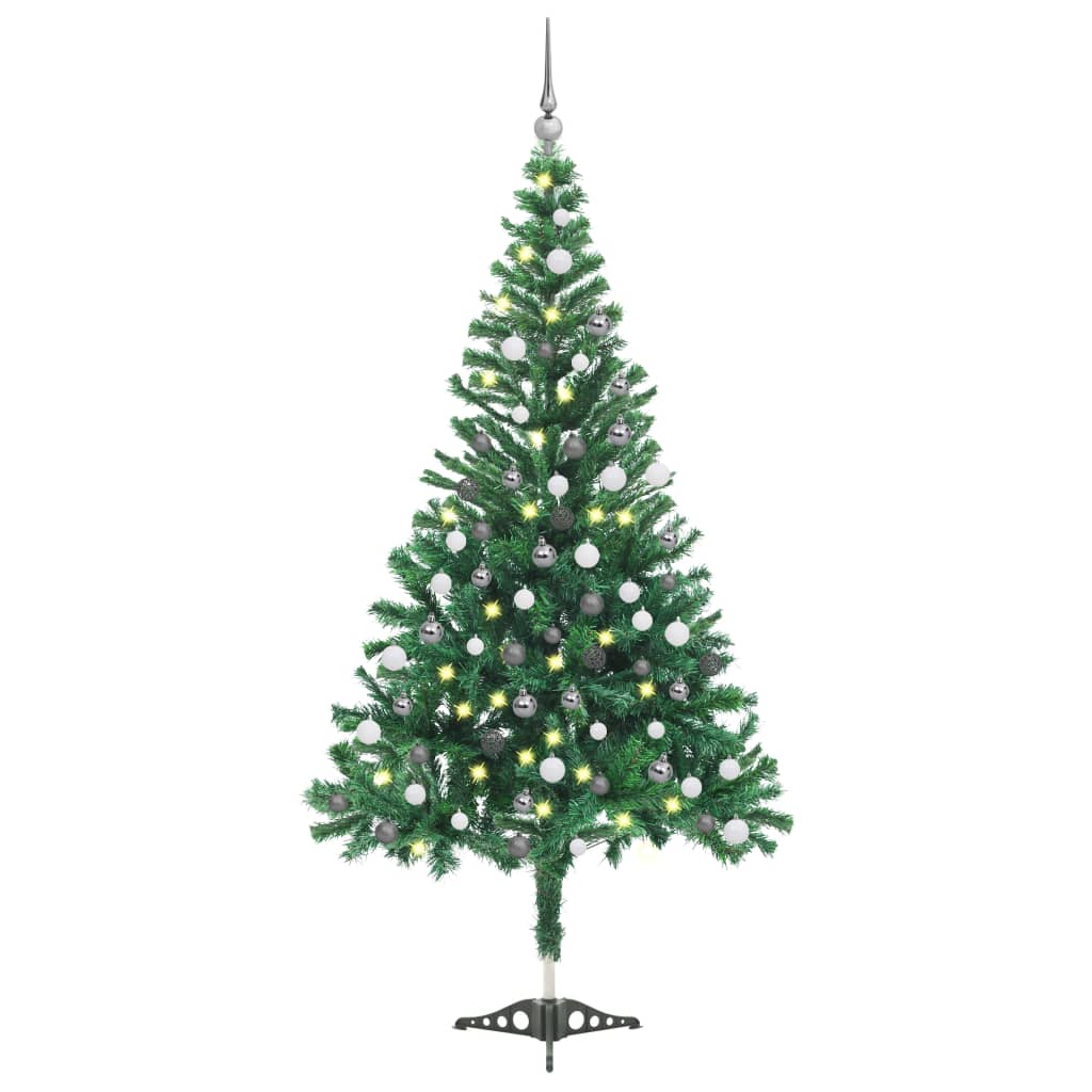 Artificial Pre-lit Christmas Tree with Ball Set 120cm 230 Branches