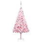 Artificial Pre-lit Christmas Tree with Ball Set Pink 210 cm PVC