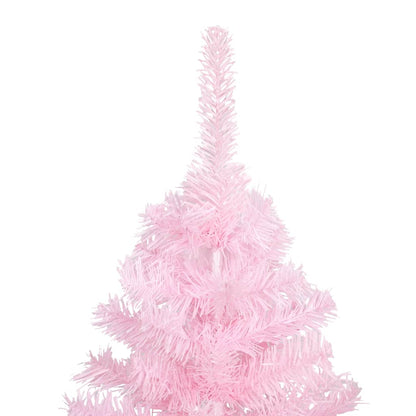 Artificial Pre-lit Christmas Tree with Ball Set Pink 210 cm PVC