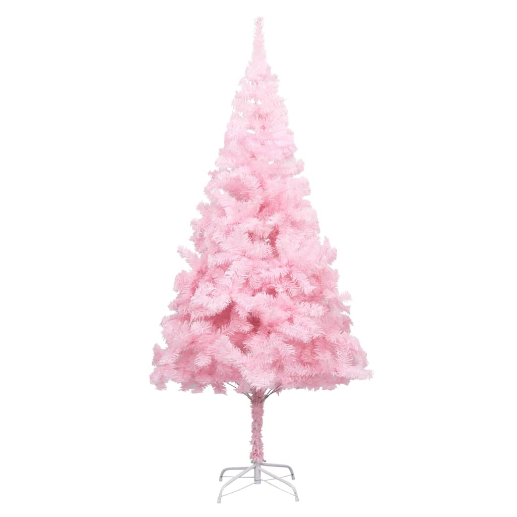 Artificial Pre-lit Christmas Tree with Ball Set Pink 240 cm PVC