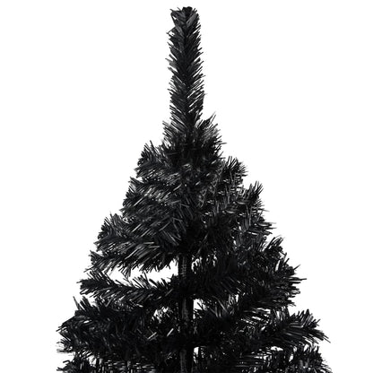 Artificial Pre-lit Christmas Tree with Ball Set Black 240 cm PVC