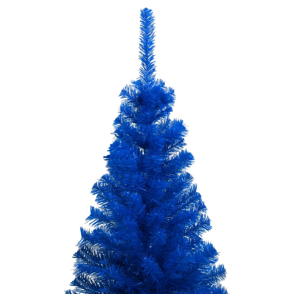 Artificial Pre-lit Christmas Tree with Ball Set Blue 180 cm PVC