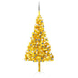 Artificial Pre-lit Christmas Tree with Ball Set Gold 180 cm PET