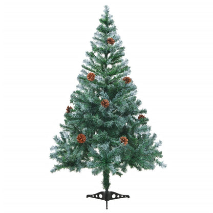 Frosted Pre-lit Christmas Tree with Ball Set Pinecones 150 cm