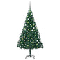 Artificial Pre-lit Christmas Tree with Ball Set Green 150 cm PVC