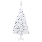 Artificial Pre-lit Christmas Tree with Ball Set White 180 cm PVC