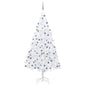 Artificial Pre-lit Christmas Tree with Ball Set White 210 cm PVC