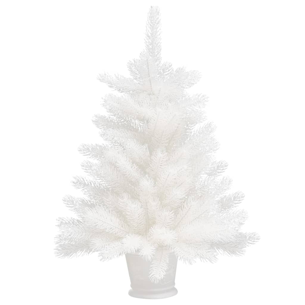 Artificial Pre-lit Christmas Tree with Ball Set White 65 cm