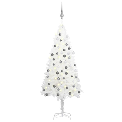 Artificial Pre-lit Christmas Tree with Ball Set White 120 cm