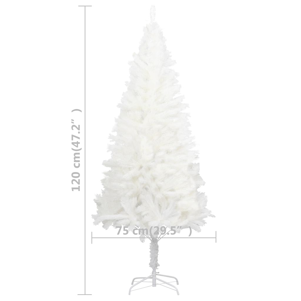 Artificial Pre-lit Christmas Tree with Ball Set White 120 cm