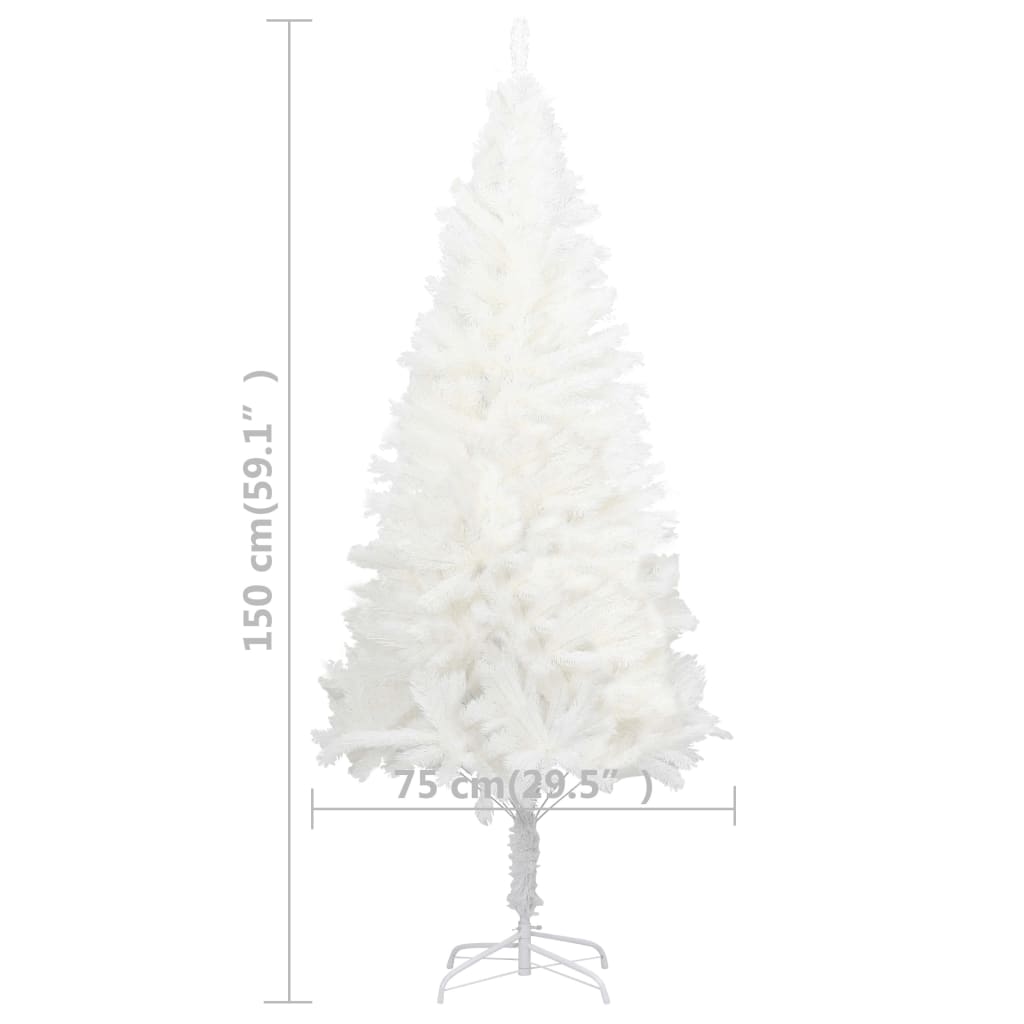 Artificial Pre-lit Christmas Tree with Ball Set White 150 cm