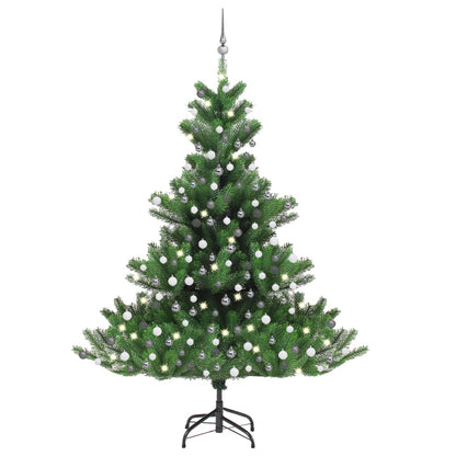 Nordmann Fir Artificial Christmas Tree LED&Ball Set Green 210cm