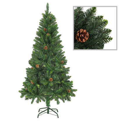 Artificial Pre-lit Christmas Tree with Ball Set&Pine Cones 150 cm