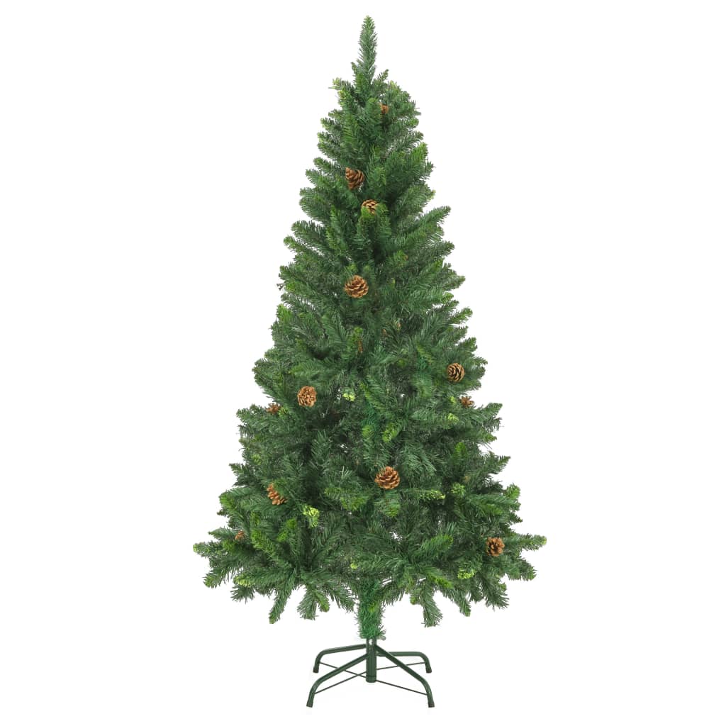 Artificial Pre-lit Christmas Tree with Ball Set&Pine Cones 150 cm