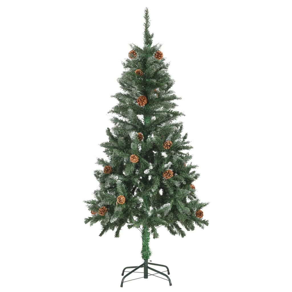 Artificial Pre-lit Christmas Tree with Ball Set&Pine Cones 150 cm