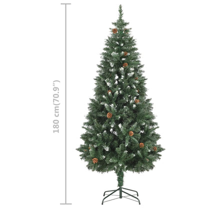 Artificial Pre-lit Christmas Tree with Ball Set&Pine Cones 180 cm