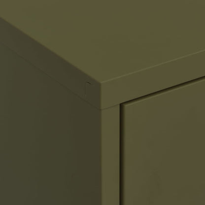 Storage Cabinet Olive Green 80x35x101.5 cm Steel