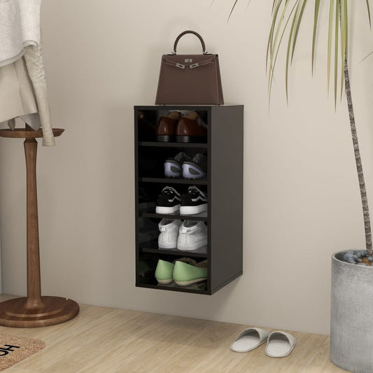 Shoe Cabinet Black 31.5x35x70 cm Engineered Wood