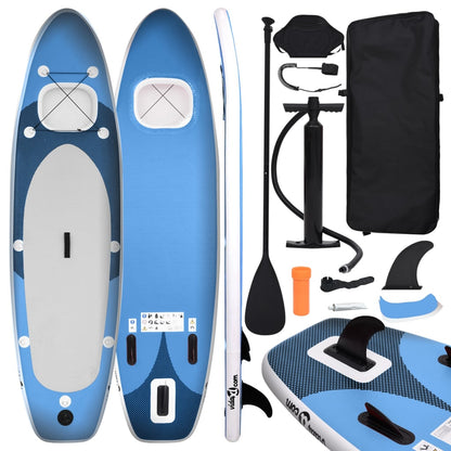 Inflatable Stand Up Paddle Board Set Sea Blue 330x76x10 cm