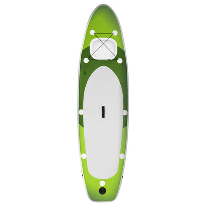 Inflatable Stand Up Paddle Board Set Green 330x76x10 cm