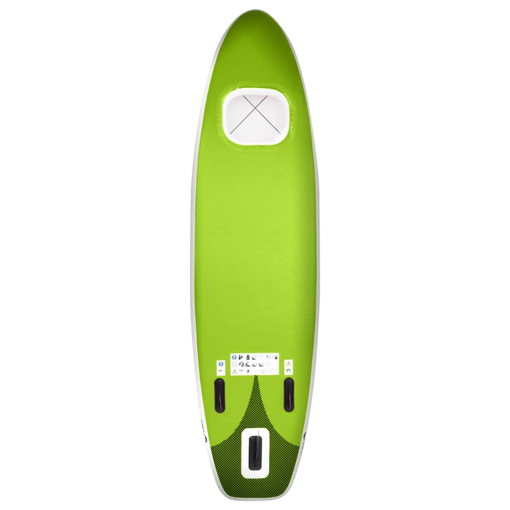 Inflatable Stand Up Paddle Board Set Green 330x76x10 cm