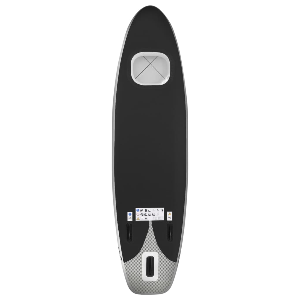 Inflatable Stand Up Paddle Board Set Black 360x81x10 cm