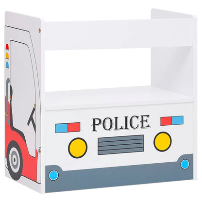 3 Piece Kids Table and Chair Set Police Car Design MDF