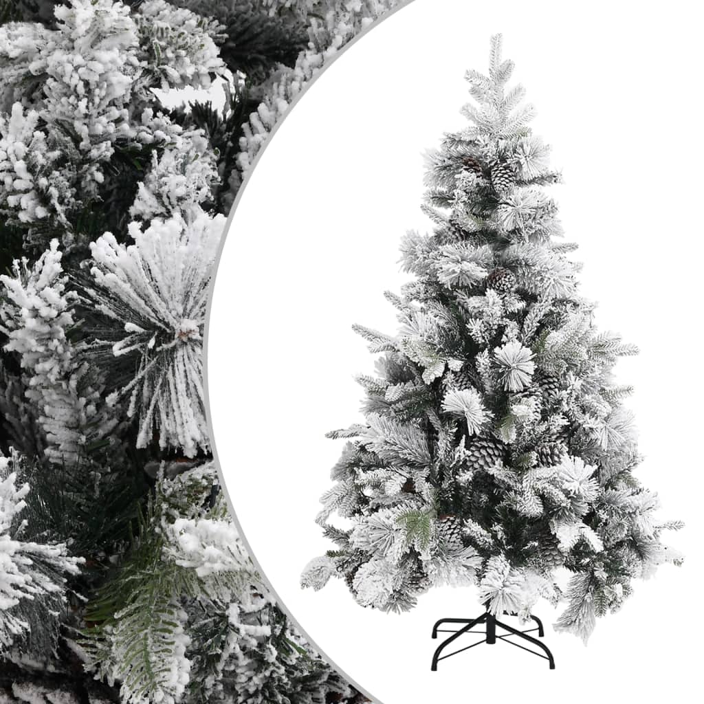 Christmas Tree with Flocked Snow&Cones 120 cm PVC&PE